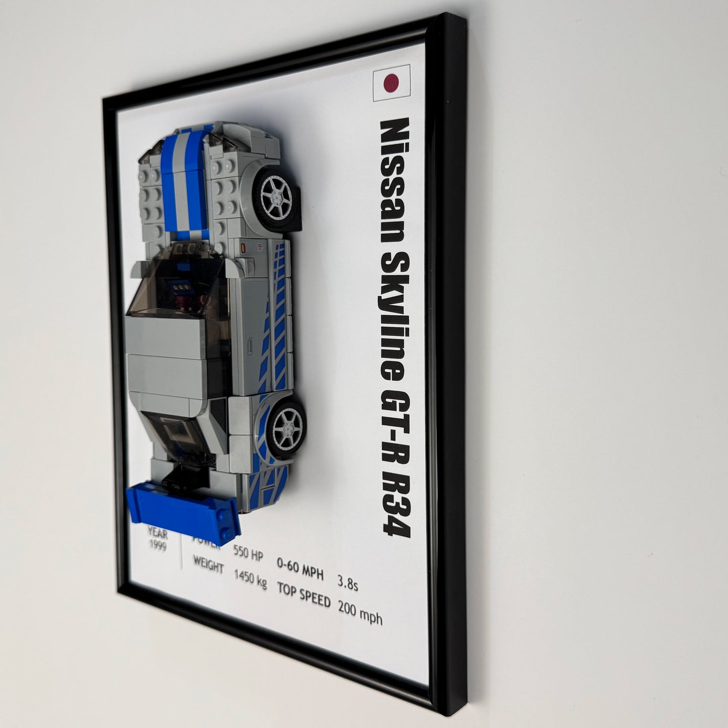 Nissan R34 GT-R LEGO Speed Champions Display Frame