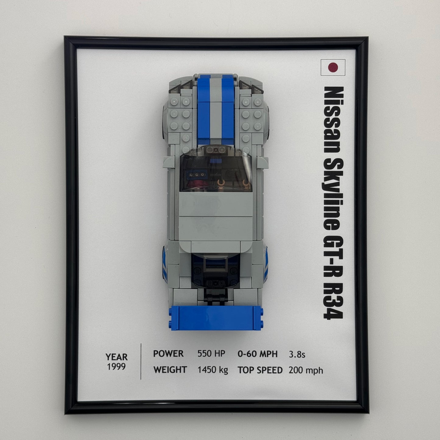 Nissan R34 GT-R LEGO Speed Champions Display Frame