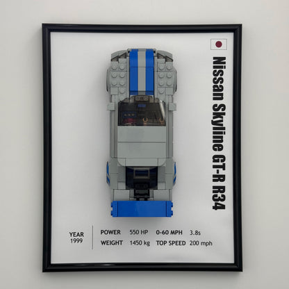 Nissan R34 GT-R LEGO Speed Champions Display Frame